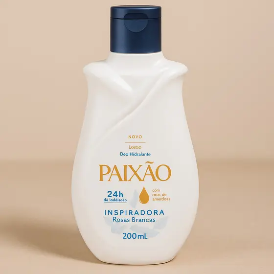 Loção Deo Hidratante PAIXÃO Inspiradora Rosas Brancas 200ml