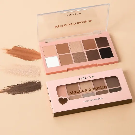 Vizzela Paleta de Sombras Ela é Básica - Cores Matte e Cintilantes