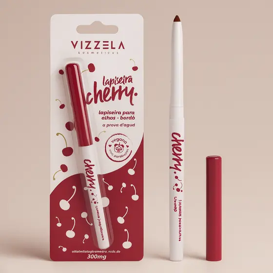 Lapiseira para Olhos Bordô - Cherry - VIZZELA