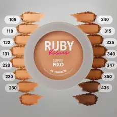 Pó Compacto Super Fixo Ruby Kisses Aveludado Ultrafino Pó Facial Nova Embalagem