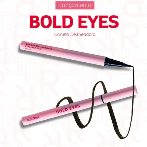 Caneta Delineadora Bold Eyes - Linha Rosa By RUBY ROSE HB-E2100