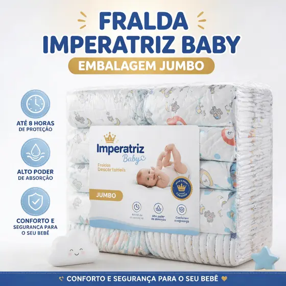Fraldas Imperatriz Baby P/M/G/XG/XXG Pacotão