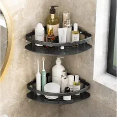 Suporte para shampoo prateleira de banheiro sem furo premium de ferro para cantos
