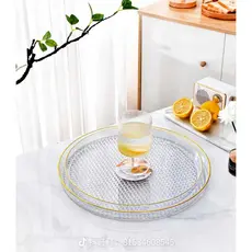 Bandeja Luxo Cristal Decorativa Para Decorar Mesa Cozinha Quarto Acrílica