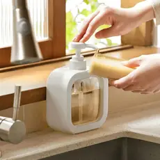 Dispenser Saboneteira Líquido Portátil Banheiro Cozinha Lavabo Viagem 300ml 500 ML