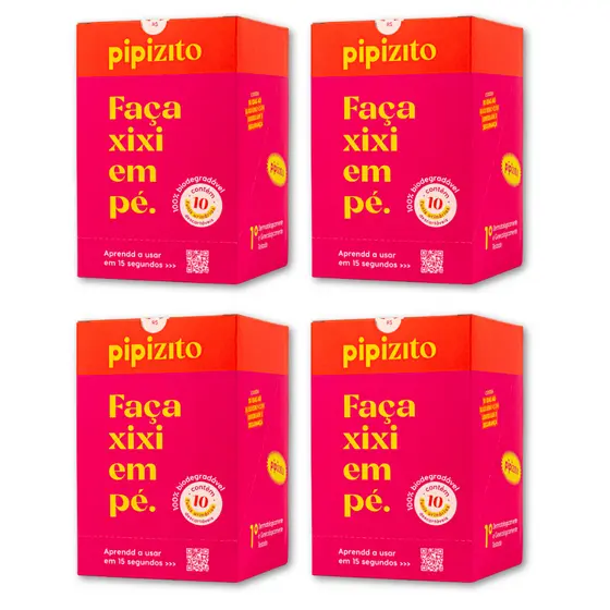 NOVO Pipizito Funil Urinário Descartável - 40 unidades
