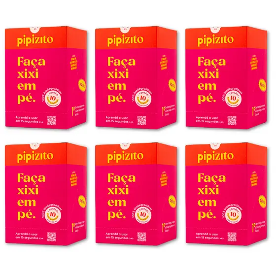 NOVO Pipizito Funil Urinário Descartável - 60 unidades