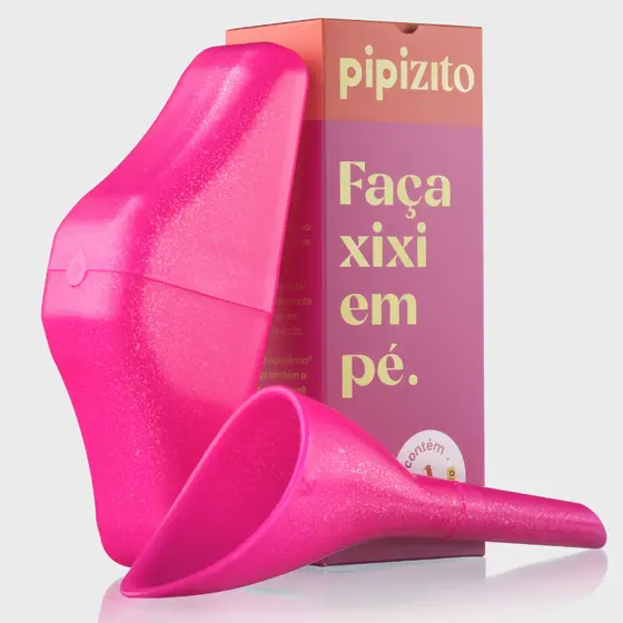 Pipizito - Condutor Urinário Feminino Reutilizável c/ Case de Transporte