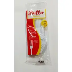 Garfo Forte Branco de Refeição Descartável Bellocopo