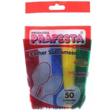 Colheres Sobremesa Descartáveis 150 unidades colorida/transparente