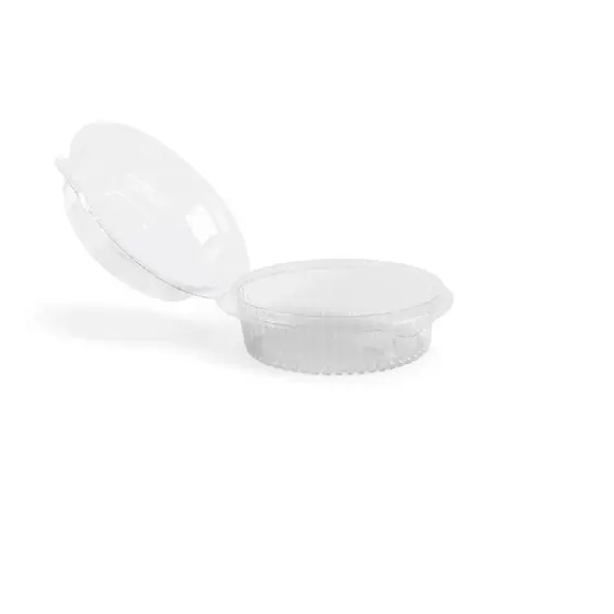 Pote Redondo 170ml Tampa Articulada – Embalagem Plástica para Doces, Brigadeiro, Mousse, Sobremesas