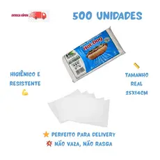 Saco para Cachorro Quente 25x14cm – 500 Unidades Resistente e Higiênico para Hot Dog