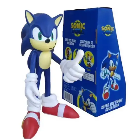 Boneco Sonic Collection Grandes Articulado Super Size - Sonic World Sonic