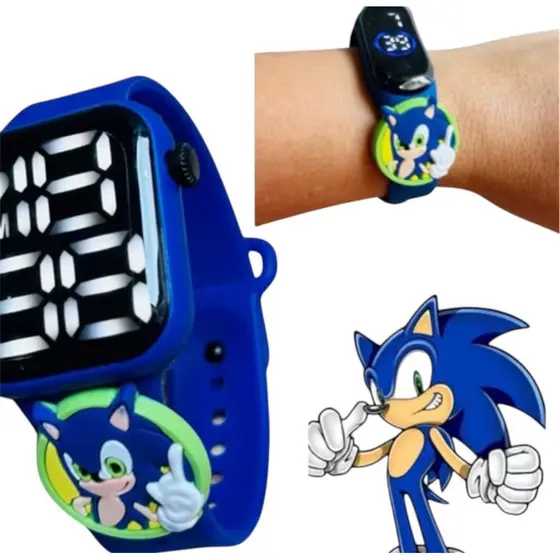 Relógio Infantil Digital Sonic A Prova D’água Menino