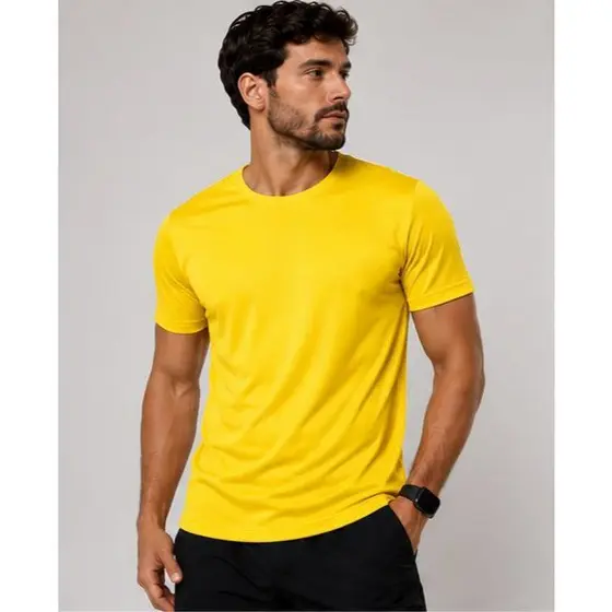Kit 3 Camisetas Dry Fit Masculina Fitness Academia Corrida Super Conforto amarelo