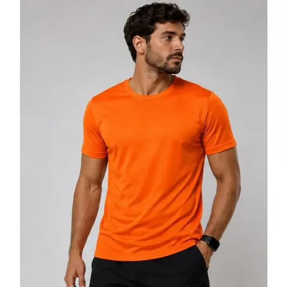 Kit 3 Camisetas Dry Fit Masculina Fitness Academia Corrida Super Conforto Laranja