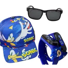 Kit Boné + Oculos + Relógio Digital Sonic