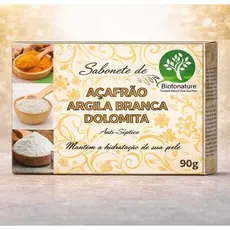 3 UN Sabonete Barra de Açafrão e Dolomita 90g - Bionature