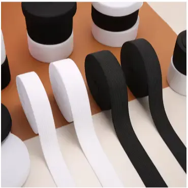 Rolo de Elástico plano ( chato de Embutir ) 25mm Para roupas, bolsas, artesanatos em geral