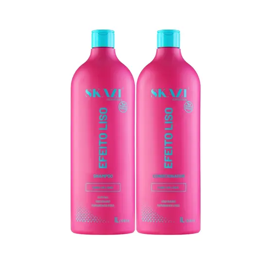 Kit Skazi Vegano Shampoo E Condicionador Efeito Liso 1 Litro