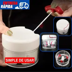 Mini Processador Manual de Alimentos Triturador de Alho Cebola e Temperos 170ml Cozinha Prática