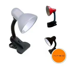 Luminária Com Garra Presilha para estudos e leitura ótima fixação cabo Articulável Colorida
