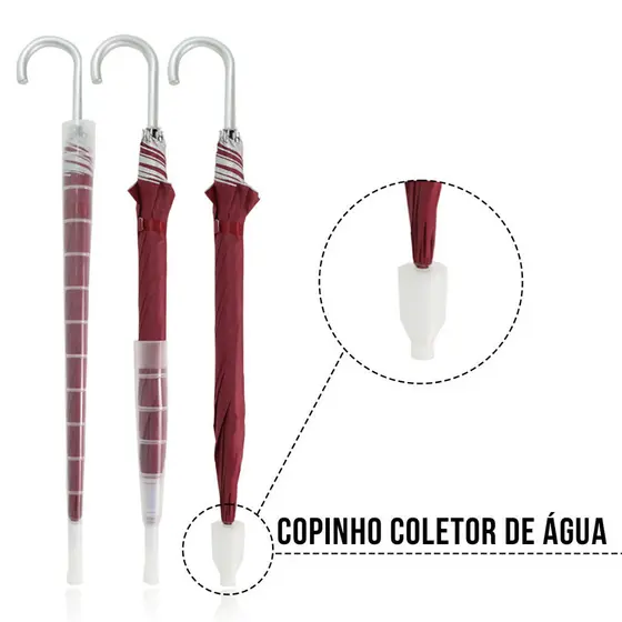 Guarda Chuva Automático Reforçado Copinho Anti Respingo Premium
