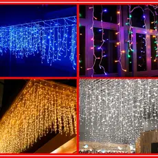 Cascata 400 Led's 10 Metros Fixo ou 8 Funções 110v/220v Decoração Interna ou Externa