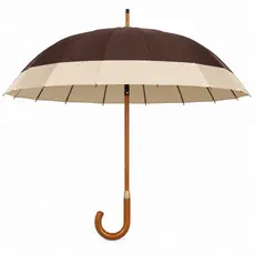 Guarda Chuva Bengala Grande Automático Reforçado 16 Varetas Premium Cabo Curvo Executivo Alta Resistência