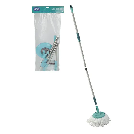 Kit Mop Refil 16cm Esfregão Rodo Completo Limpeza Mor