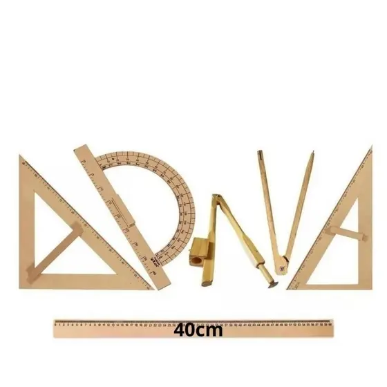 Kit Geométrico Professor MDF 5 Peças Souza