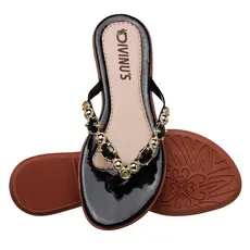 Chinelo Feminino com Pedrarias Confortável Elegante Moda Verão