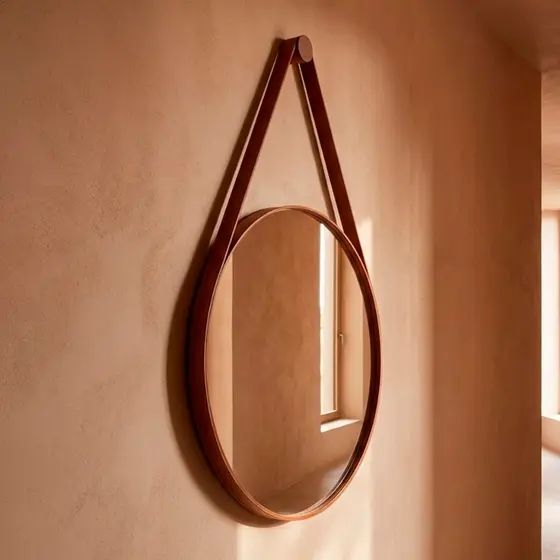 Espelho Decoração Sala Antigo 60cm C/ Suporte Fixação para Sala Quarto Banheiro