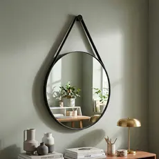 Espelho Decoração Suspenso Antigo 60cm + Pino Suporte