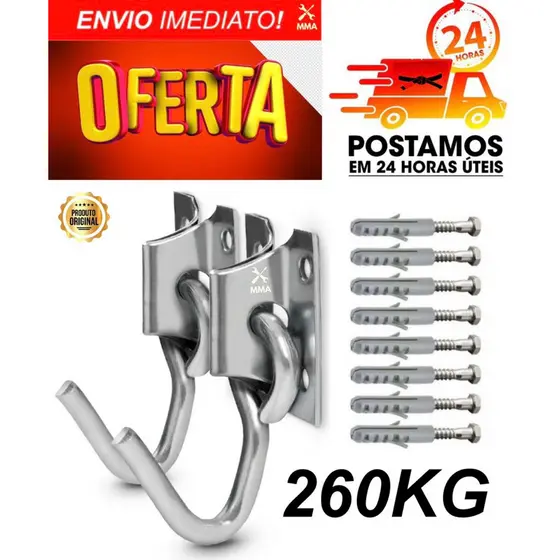 Gancho de Rede Reforçado C/ Parafuso e Bucha