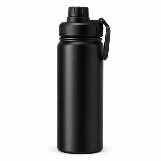 Garrafa Térmica 600ml Aço Inox Parede Dupla Mantém Quente e Frio Várias Cores Preto Branco Laranja