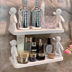 Suporte Organizador De Plástico Adesivo Cozinha Sala Banheiro Multifuncional Decorativo Sem Furos