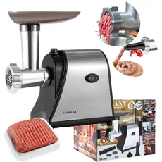 Máquina Moer Moedor De Carne Elétrico 500W Faz Linguiça Carne Frango 110V 220V