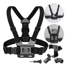 Suporte de peito ajustável para telefones celulares e câmeras GoPro para peito de motocicleta e bicicleta Envio rápido