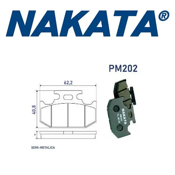 Pastilha de Freio traseiro XTZ CROSSER 150 - Nakata PM202