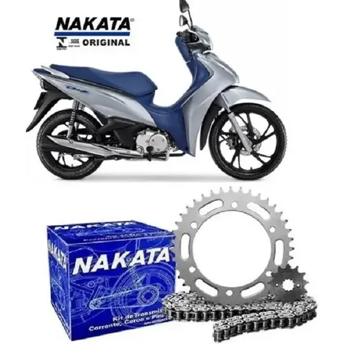 Kit Relação Tração Transmissão Honda Biz 125 - Nakata TM10100