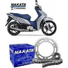 Kit Relação Tração Transmissão Honda Biz 125 - Nakata TM10100