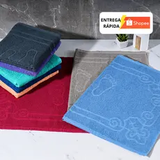 Kit com 03, 05 ou 10 Toalhas de Piso Tapete Banheiro Saída de Box Algodão 45cm x 70cm