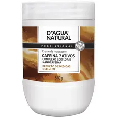 Creme de Massagem Cafeína 7 Ativos, D'agua Natural, 650 g