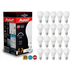 Kit Lâmpada 9w Pera Bulbo Led E27 Bivolt Branco Frio Led