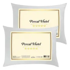 Travesseiros 75x50 Luxo Percal Hotel 100% Fibra Siliconada Toque macio Lavável Antialergico