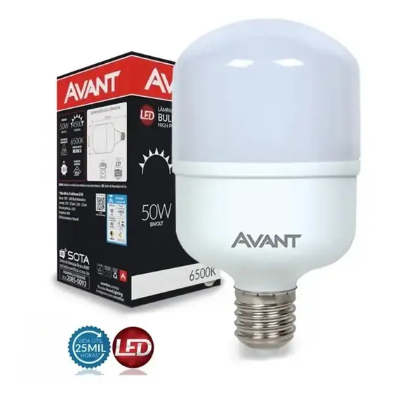 Kit 6 / 3 Lâmpadas Led 50w Bulbo E27 6500k Branco Frio 110/220v