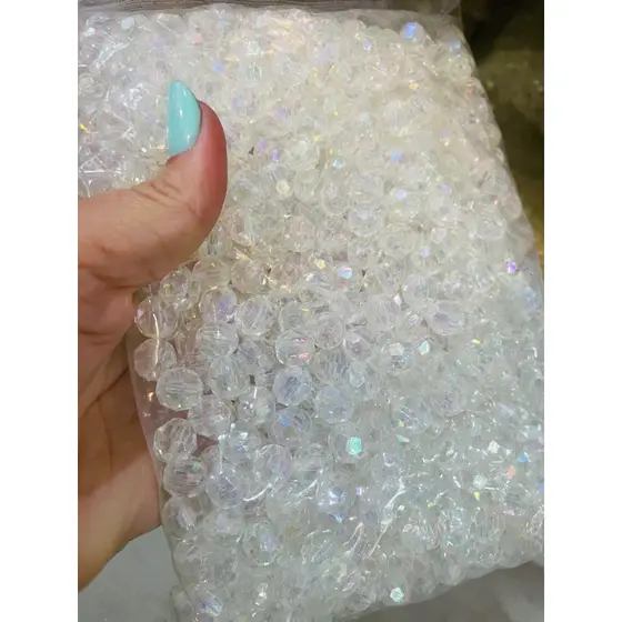 Miçanga bola sextavada irisada várias medidas