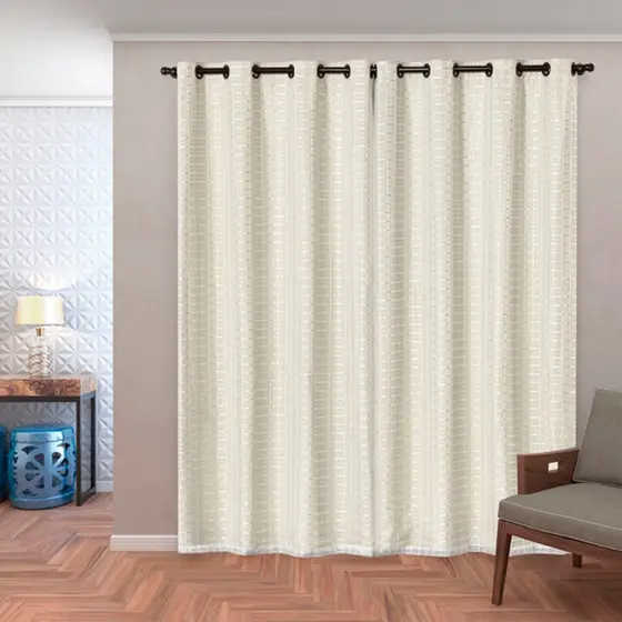 Cortina Blackout Blecaute Pvc Voil Xadrez 2,80 X 2,30 Porta