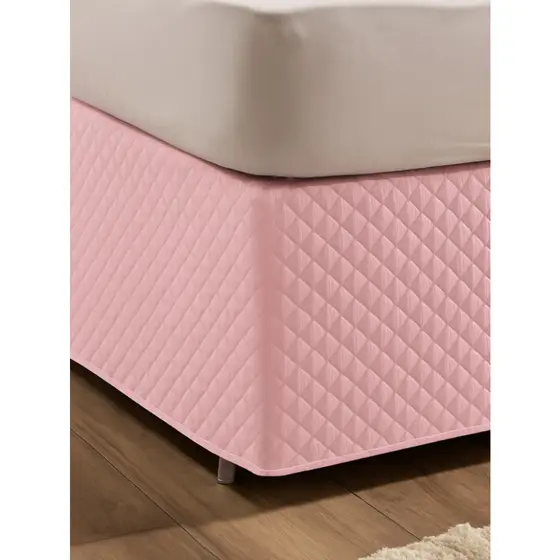 Saia para Cama Box Com Elástico Matelado Ultrassônico - Microfibra